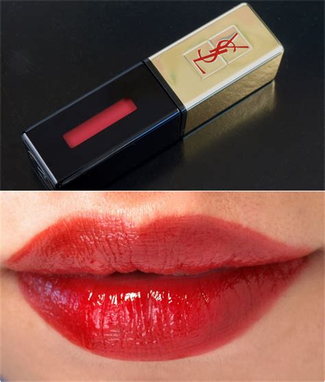 yves saint laurent rouge pur couture glossy stain lip swatches|yves saint laurent engraved lipstick.